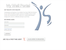 Tablet Screenshot of mywellportal.com